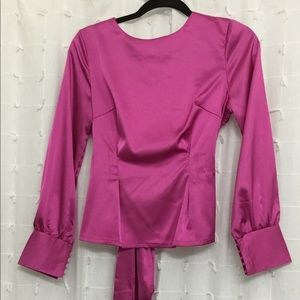 Pink backless tie in the back top